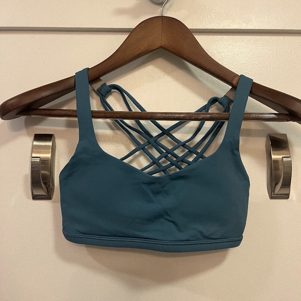 Teal Lululemon Free to Be Wild Sports Bra